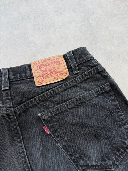 Levis 505 vintage 90s muške crne farmerke (33x30)