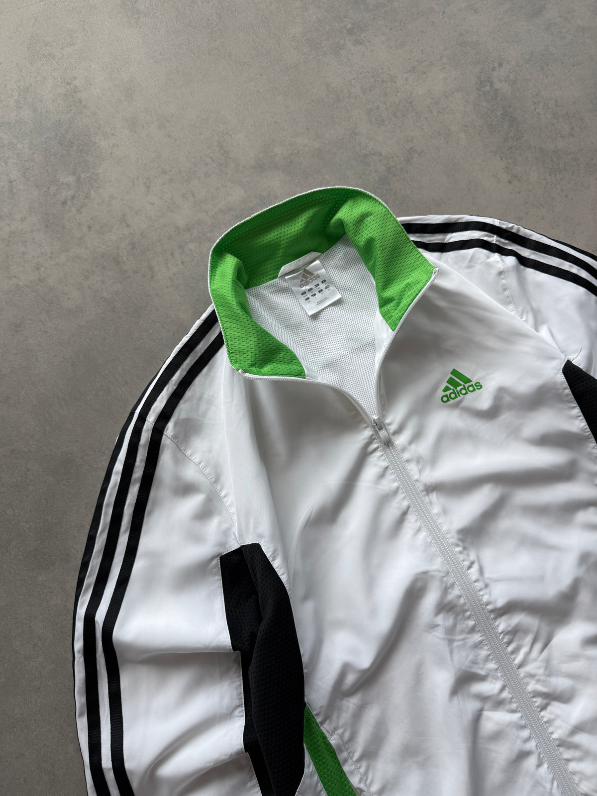 Adidas 2000s muška bijela šuškava dukserica (S)