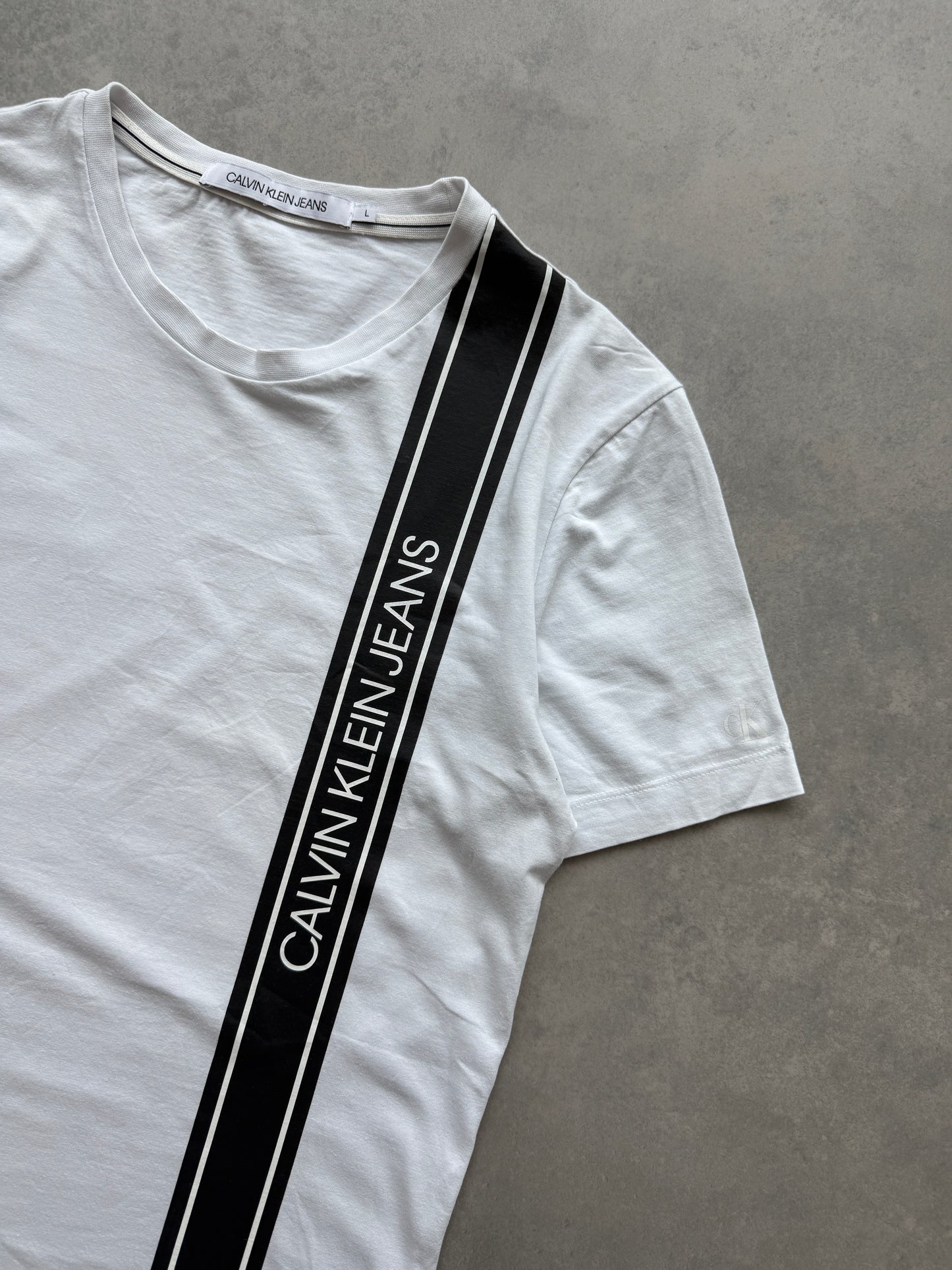 Calvin Klein Jeans muška bijela slim fit majica (L)