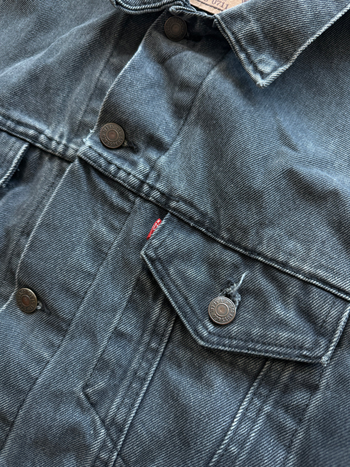 Levis vintage 90s muška siva teksas jakna (XXL)