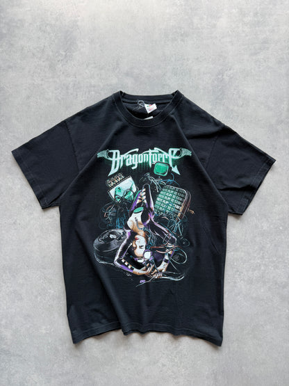 Dragonforce muška retro crna majica (L)