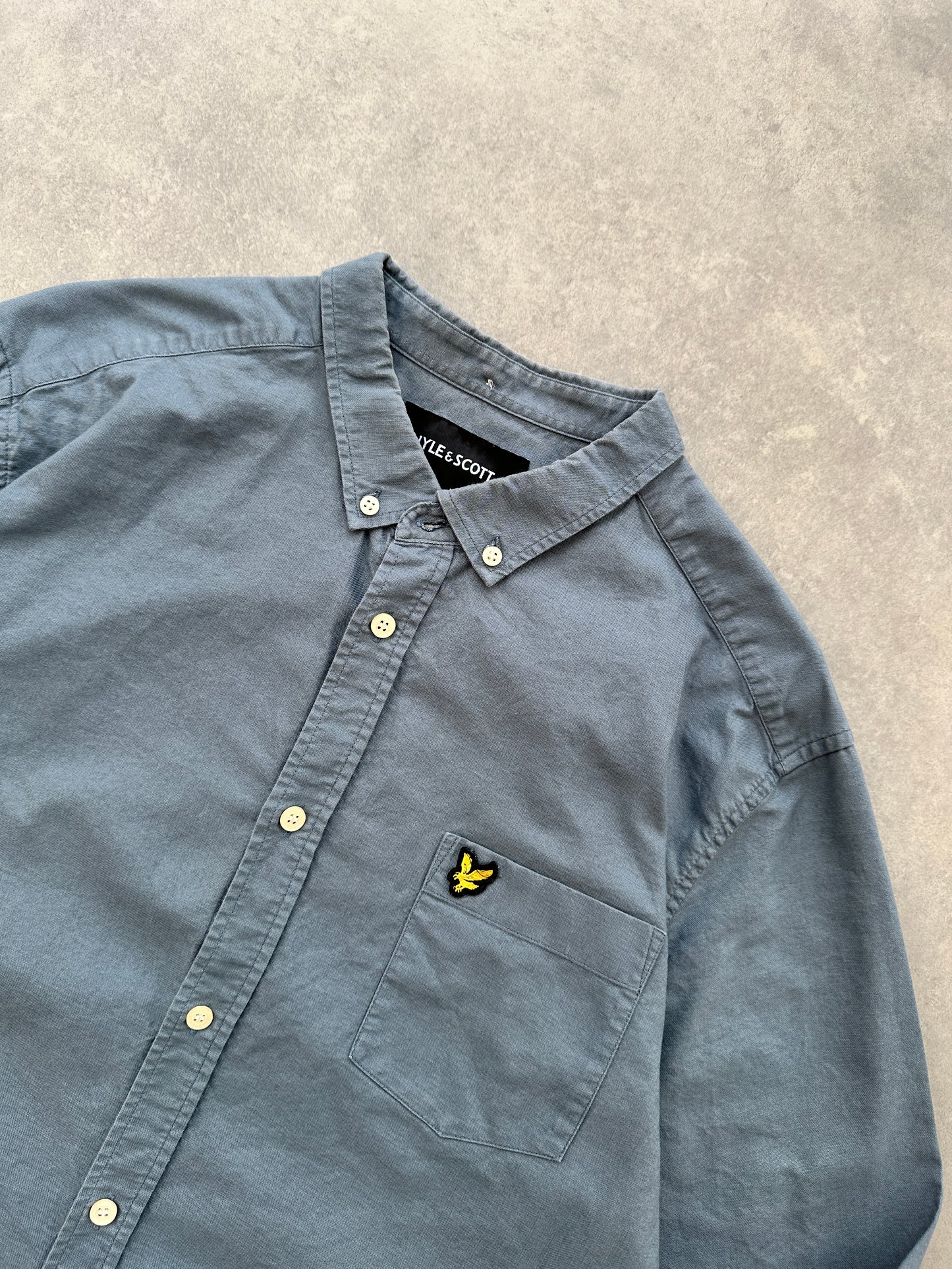 Lyle & Scott muška plava košulja dugih rukava (XL)