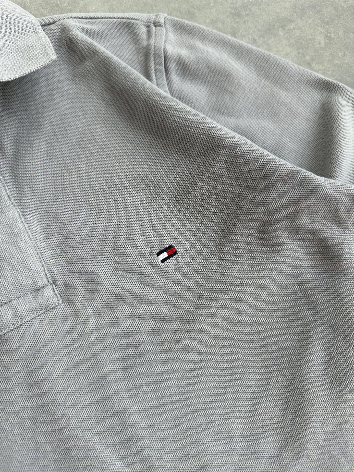 Tommy Hilfiger muška siva slim fit polo majica (S)