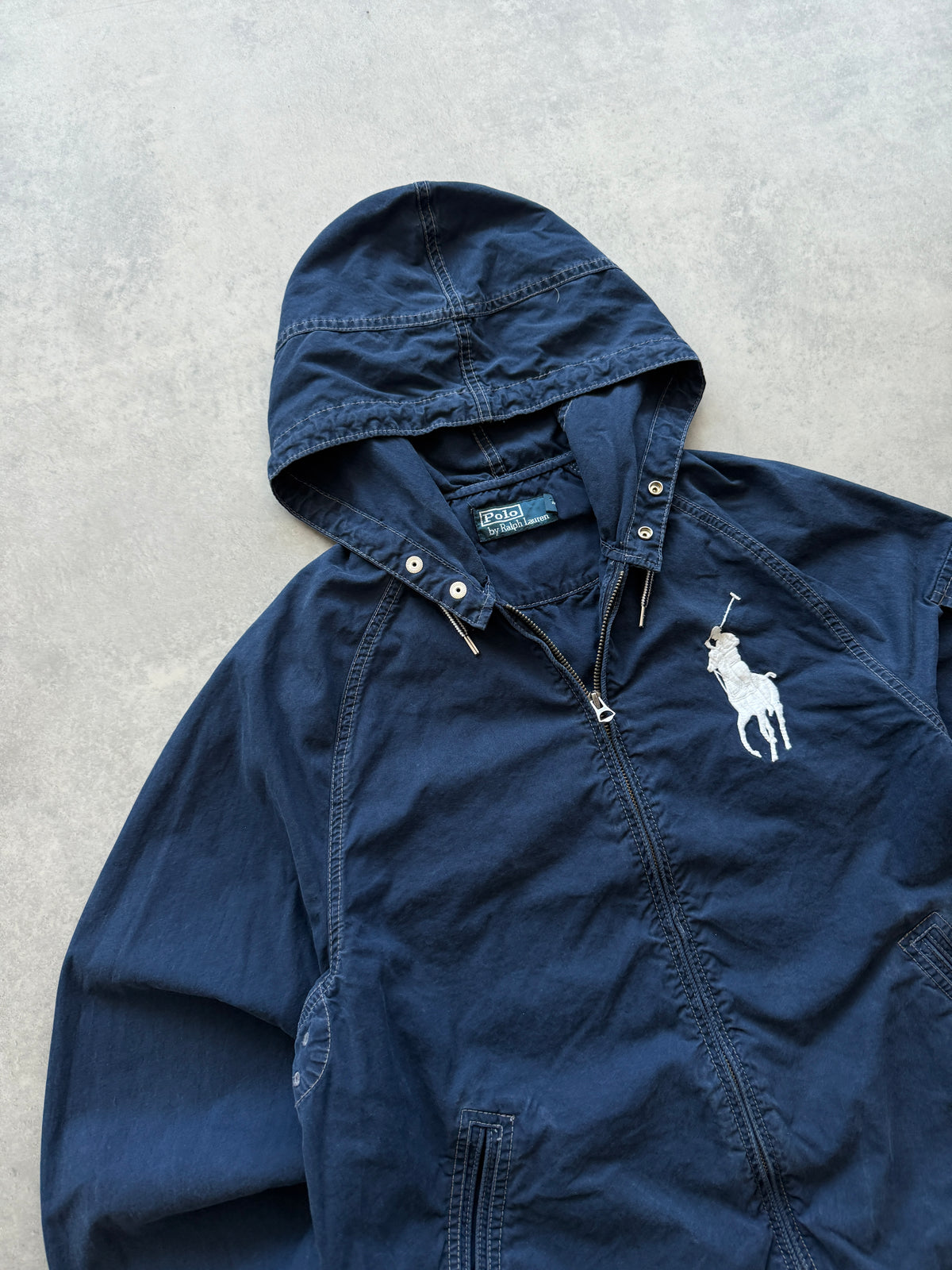 Polo by Ralph Lauren vintage muška big pony navy tanka jakna (M)