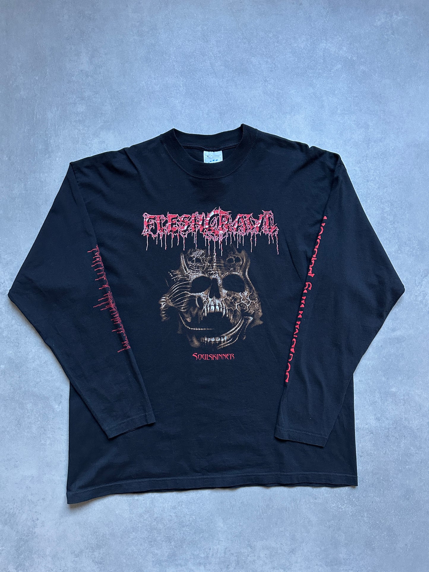 Fleshcrawl Soulskinner vintage muška crna bend majica (XL)