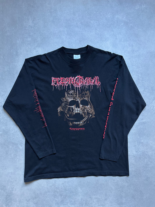 Fleshcrawl Soulskinner vintage muška crna bend majica (XL)