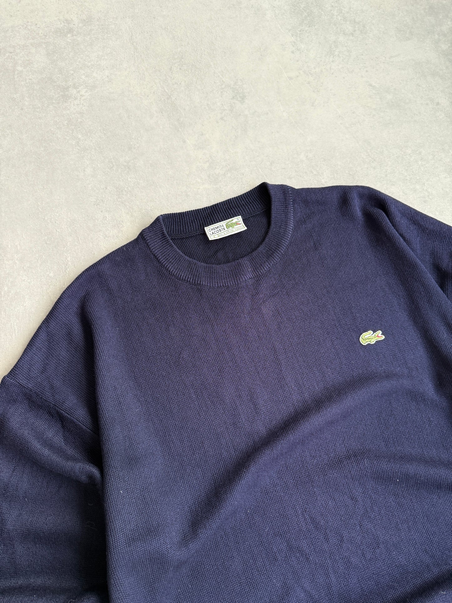 Lacoste vintage muški plavi džemper (L)