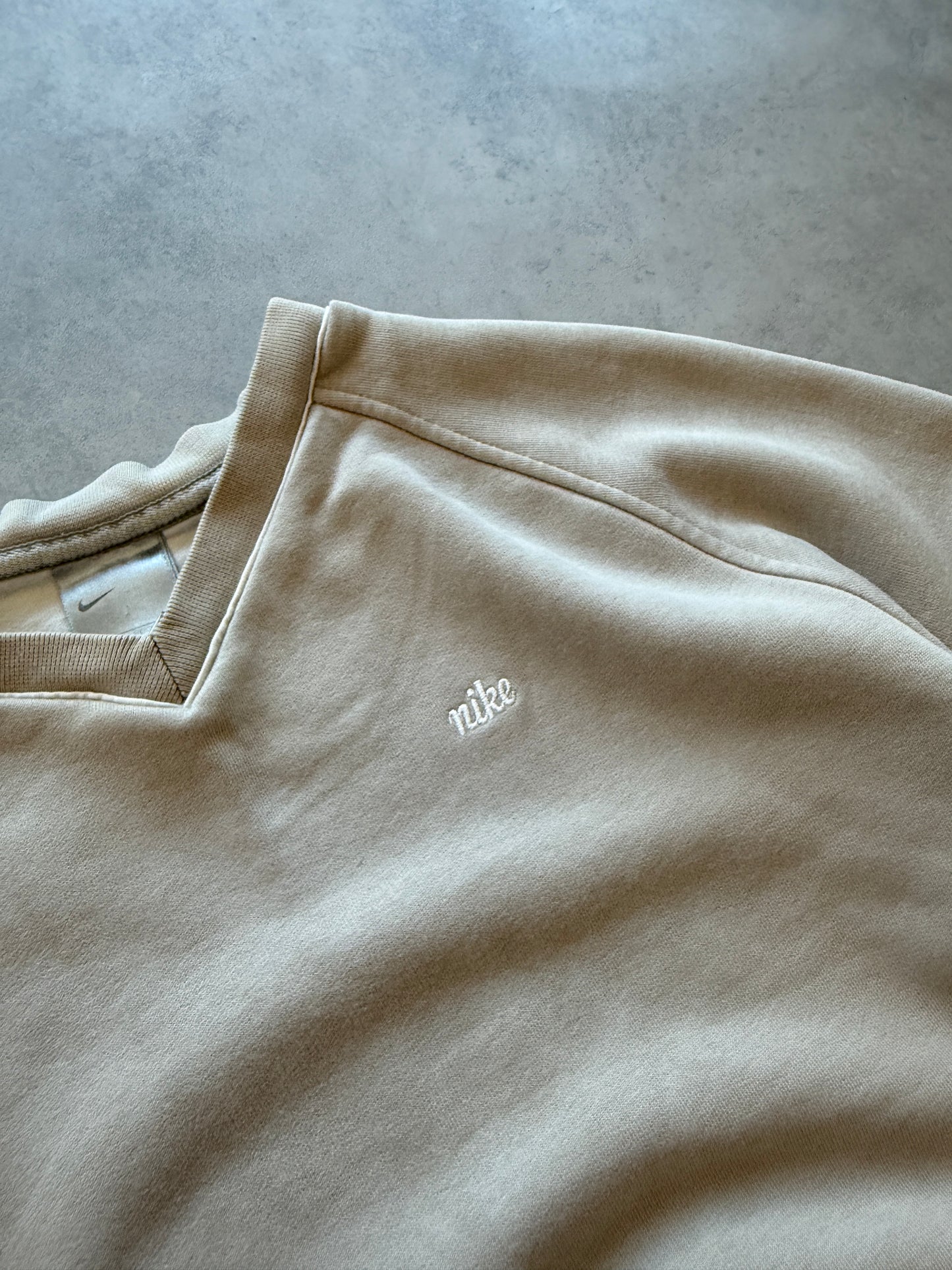Nike 2000s ženska oversized bež dukserica (S)