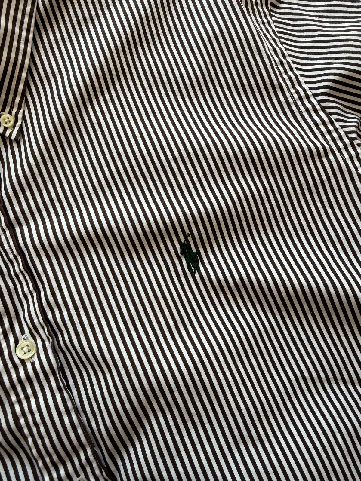 Polo by Ralph Lauren vintage muška smeđa prugasta košulja (XXL)