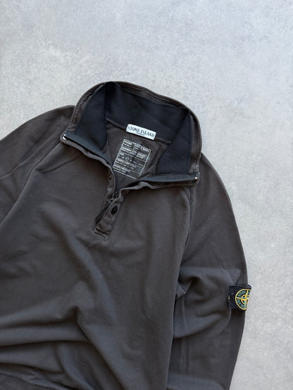 Stone Island 1/4 zip muška siva slim fit majica (L)
