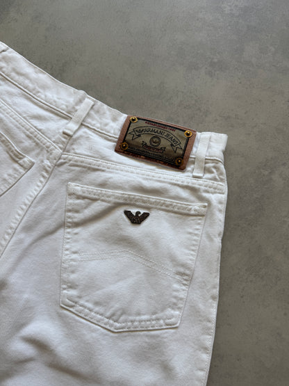 Armani Jeans vintage 2000s ženske bijele farmerke (32)