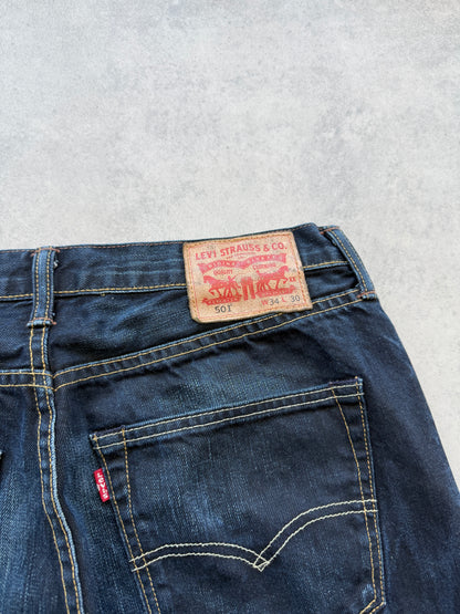 Levis 501 muške tamno plave farmerke (34x30)