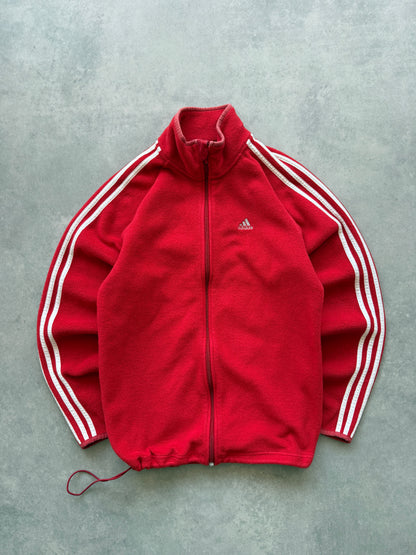 Adidas vintage muška crvena fleece dukserica (S)