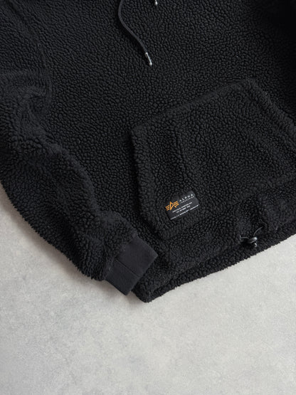 Alpha Industries ženska crna fleece dukserica (S)