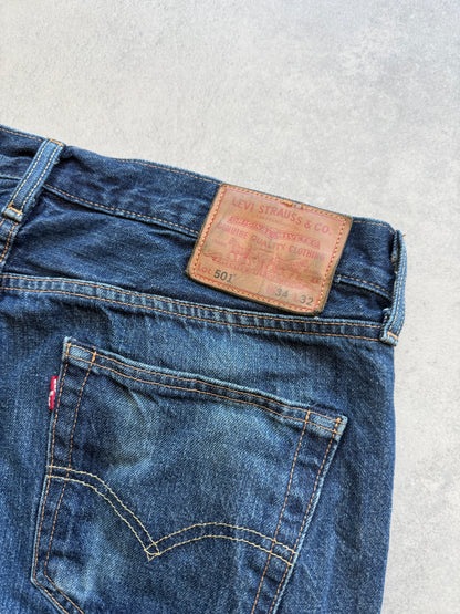 Levis 501 muške tamno plave farmerke (34x32)