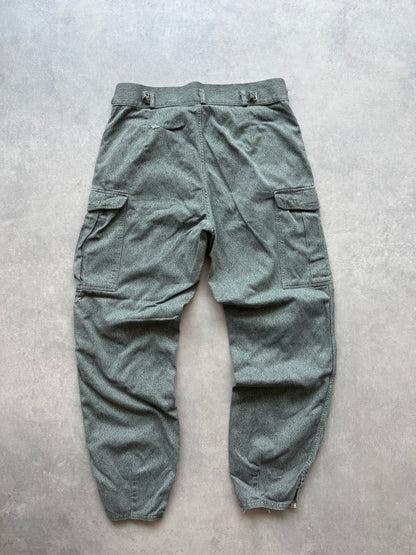 East German NVA Rain Drop camo vintage muške cargo hlace (M)