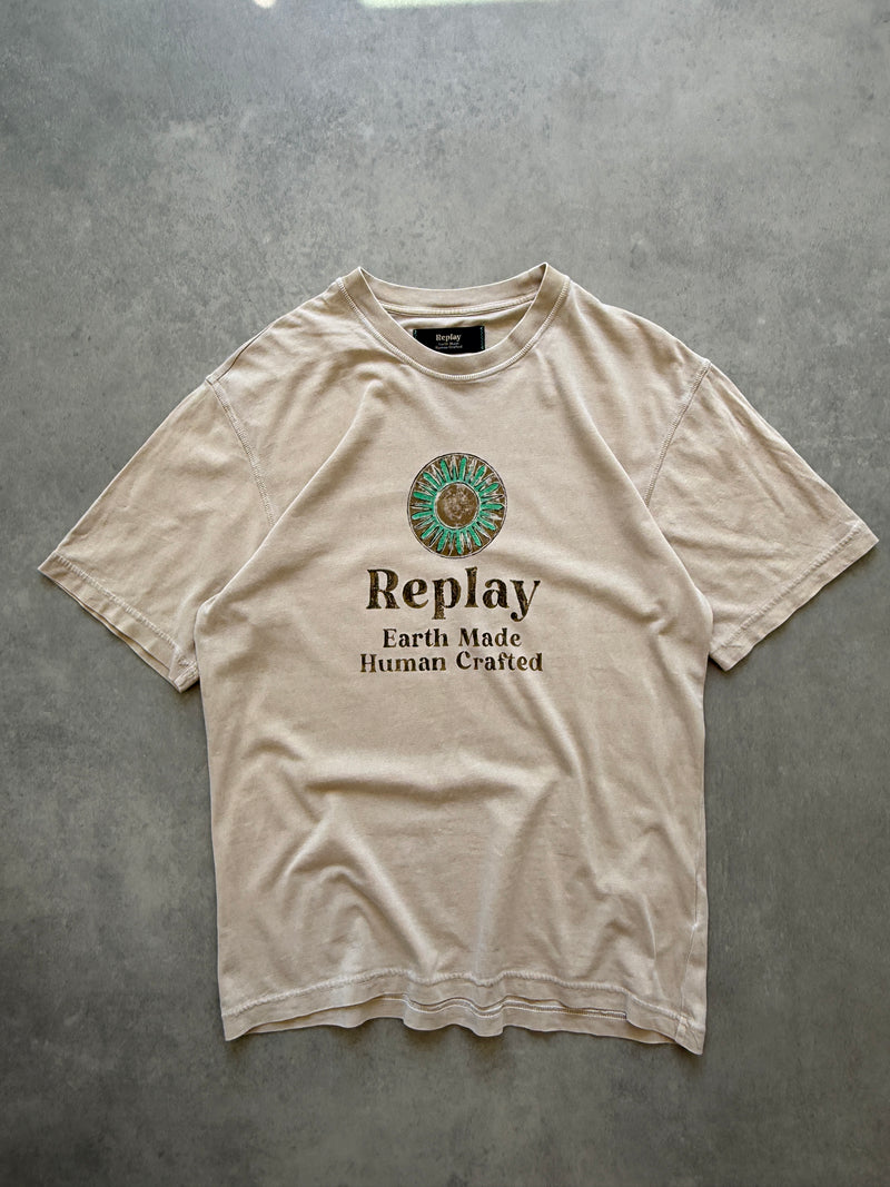 Replay muška retro bež majica (M)