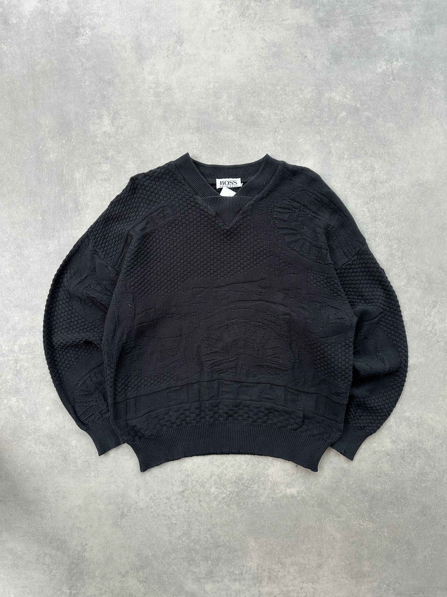 Hugo Boss vintage muški crni džemper (M)