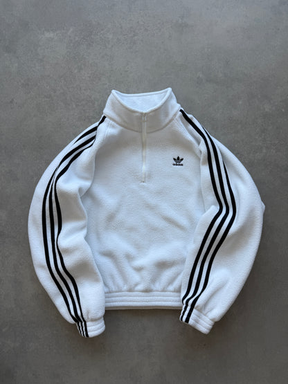 Adidas ženska bijela fleece dukserica (S)