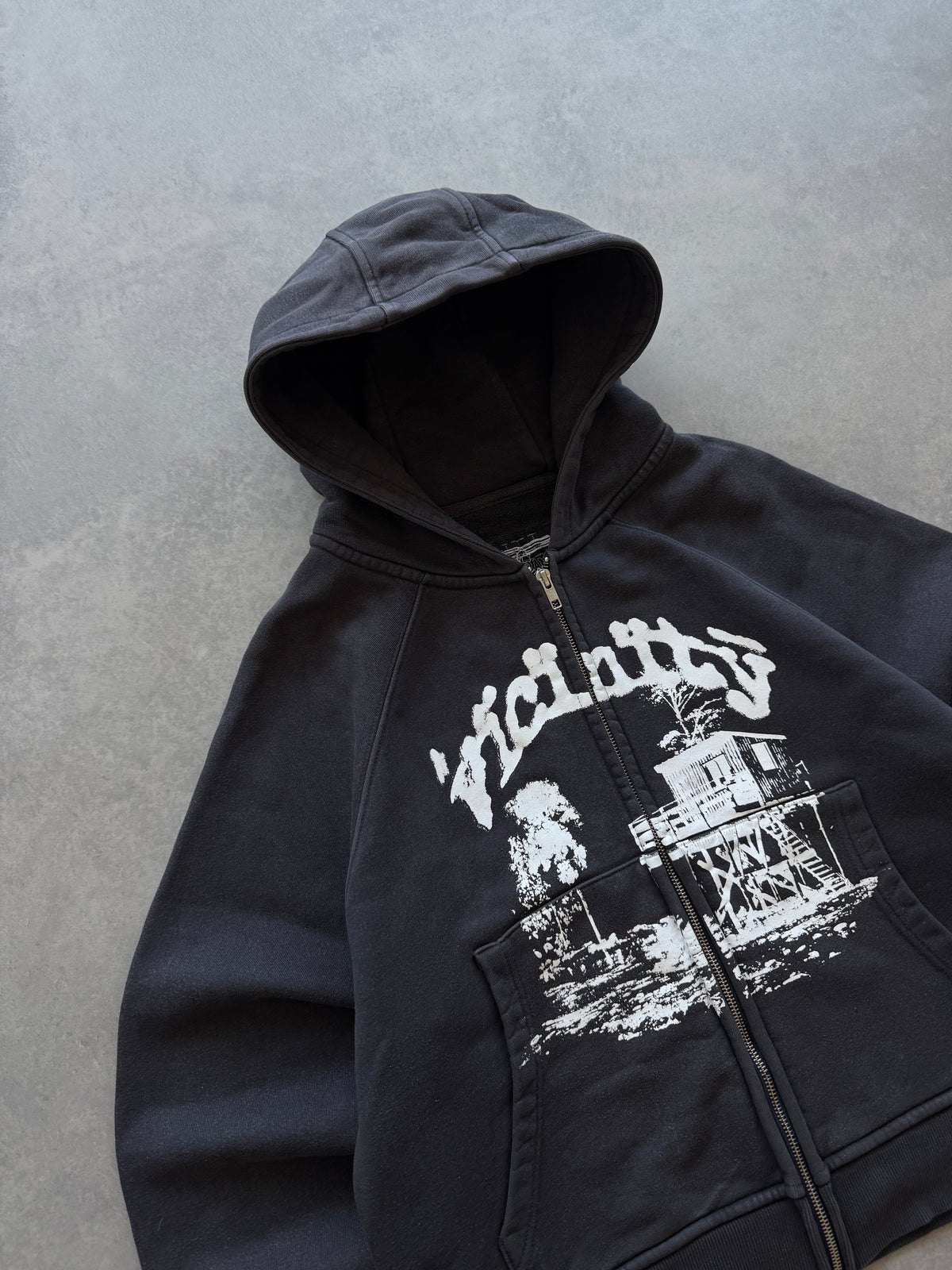 Vicinity muška heavy cotton boxy fit zip dukserica (S)