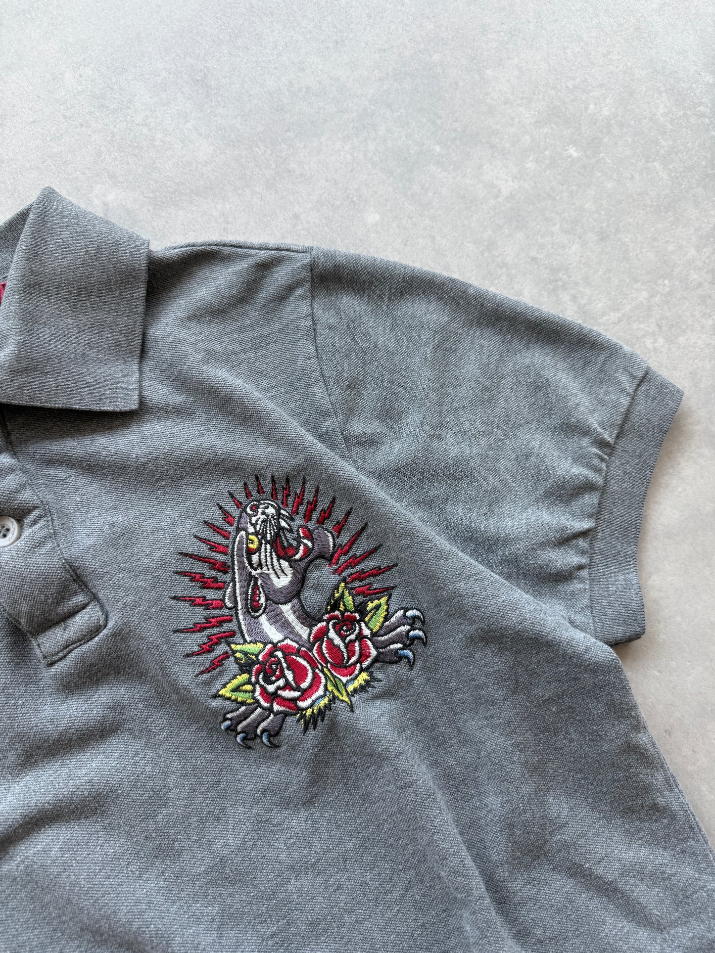 Ed Hardy Y2K muška oversized polo majica (M)
