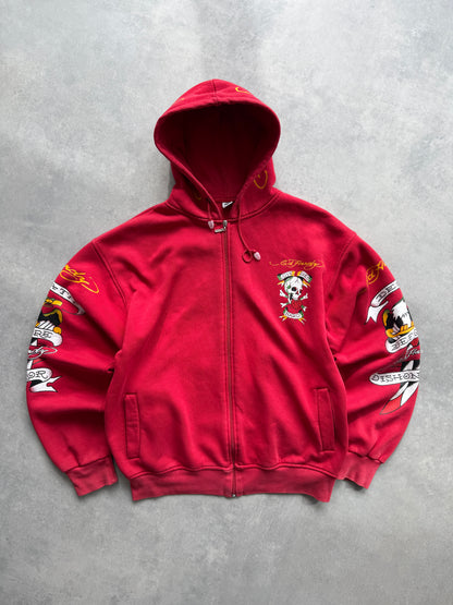 Ed Hardy Y2K muška crvena dukserica (XL)