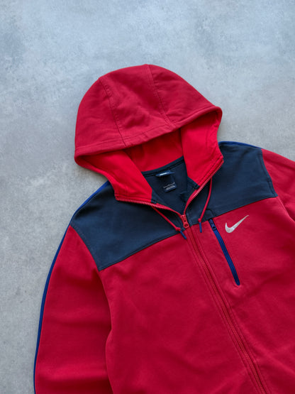 Nike muška color block crvena zip dukserica (L)