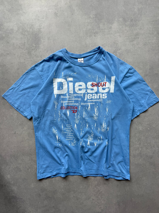 Diesel vintage muška plava bootleg majica (XXL)