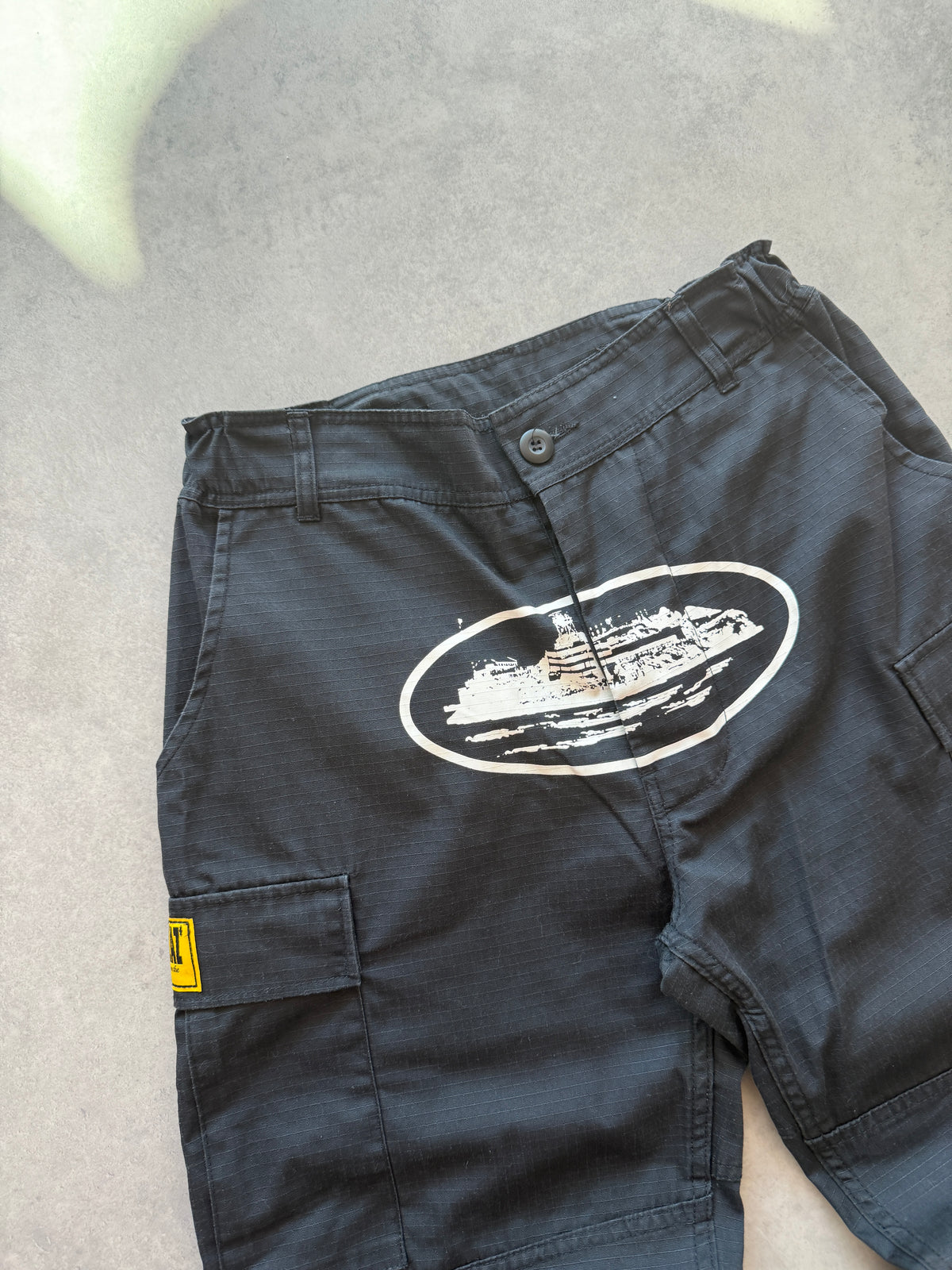 Corteiz bootleg muške crne cargo hlace (M)