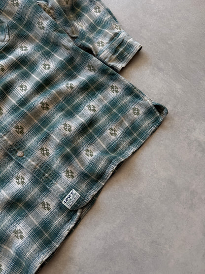 Levis vintage muška zelena karirana košulja (L)