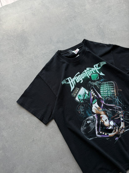 Dragonforce muška retro crna majica (L)