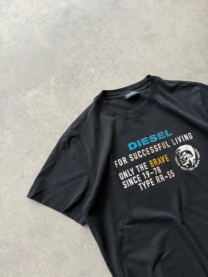 Diesel muška crna basic slim fit majica (M)