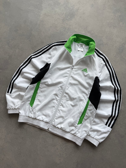 Adidas 2000s muška bijela šuškava dukserica (S)