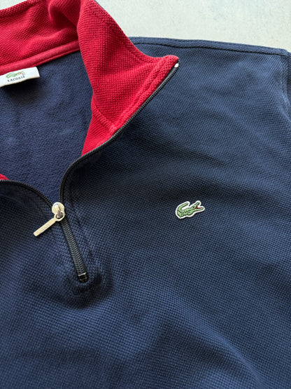 Lacoste vintage muška 1/4 zip plava dukserica (XL)