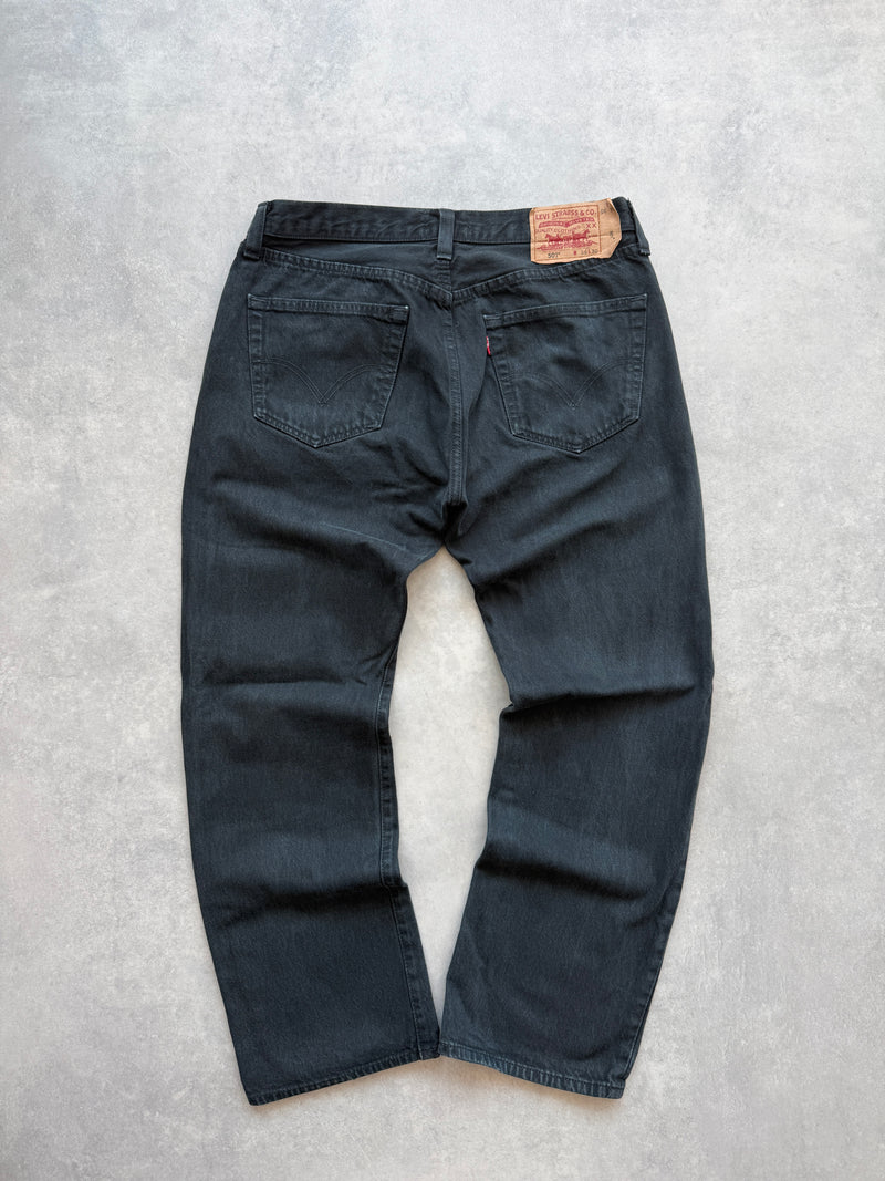 Levis 501 muške crne farmerke (36x30)