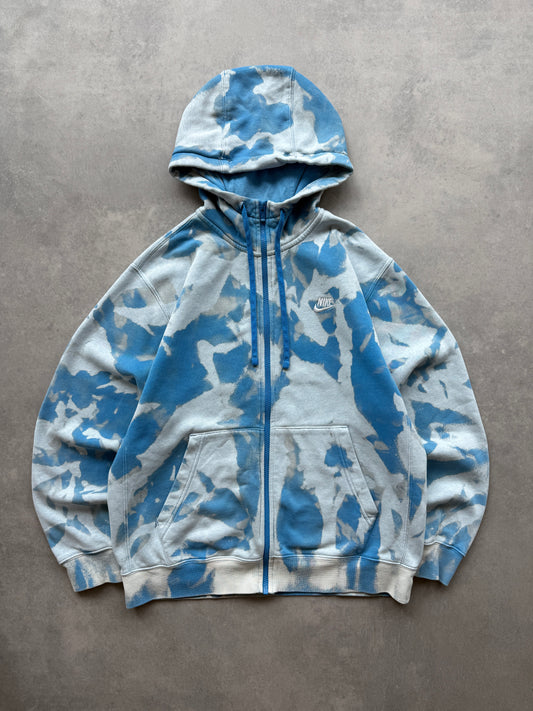 Nike muška plava zip bleech dye dukserica (M)