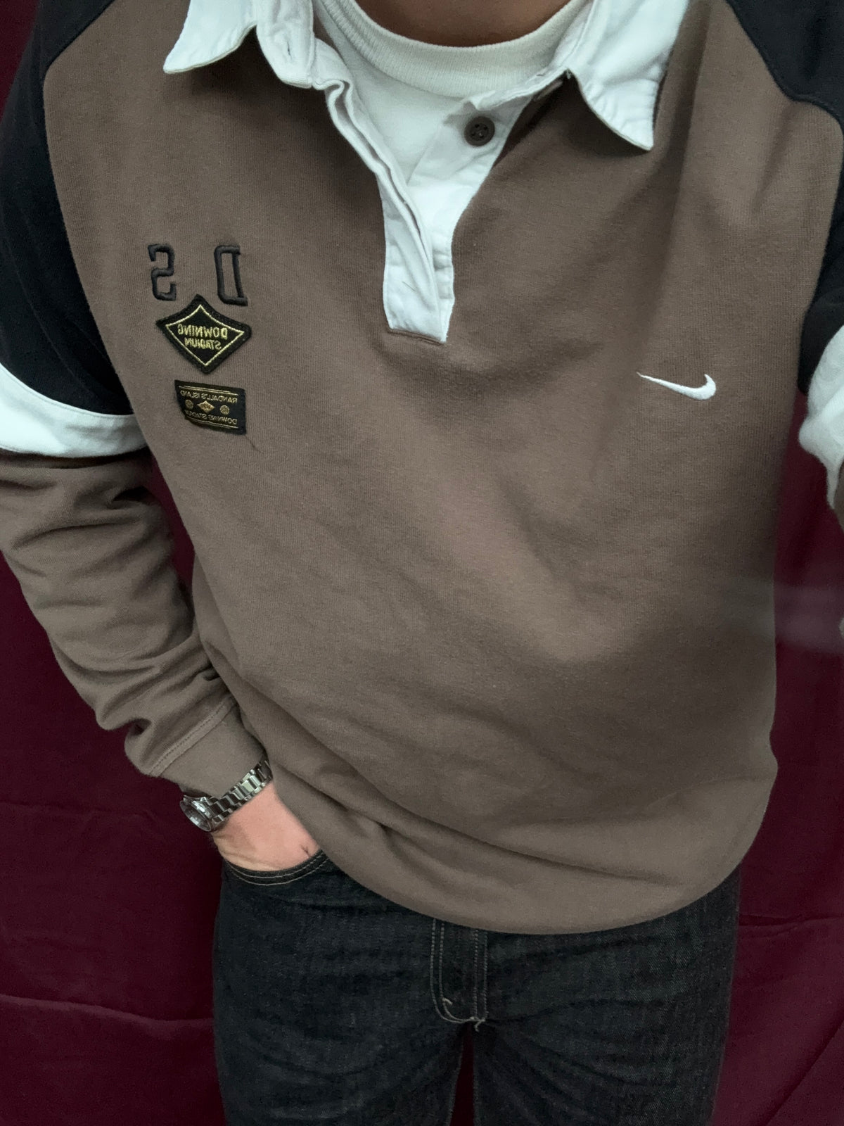 Nike vintage muška oversized rugby polo majica (XL)
