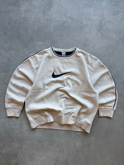 Nike 2000s muška oversized bež dukserica (XL)