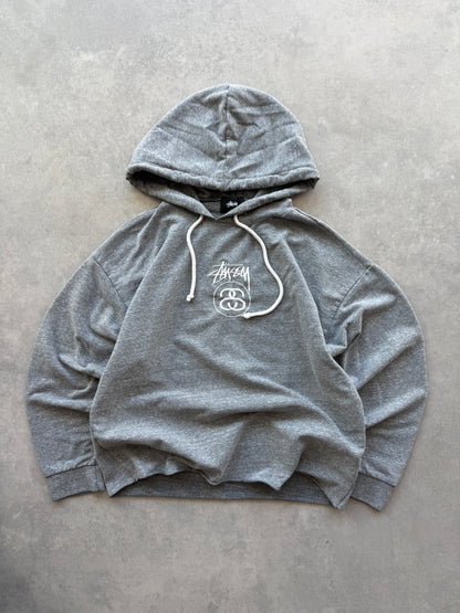 Stussy ženska siva oversized crop dukserica (M)
