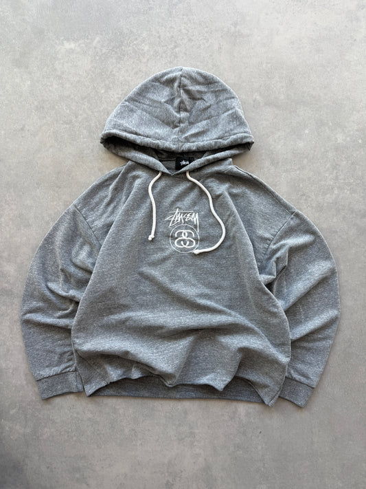 Stussy ženska siva oversized crop dukserica (M)