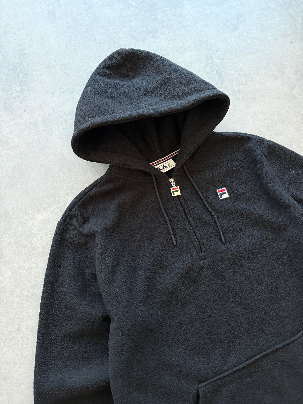 Fila vintage muška 1/4 zip crna fleece dukserica (L)