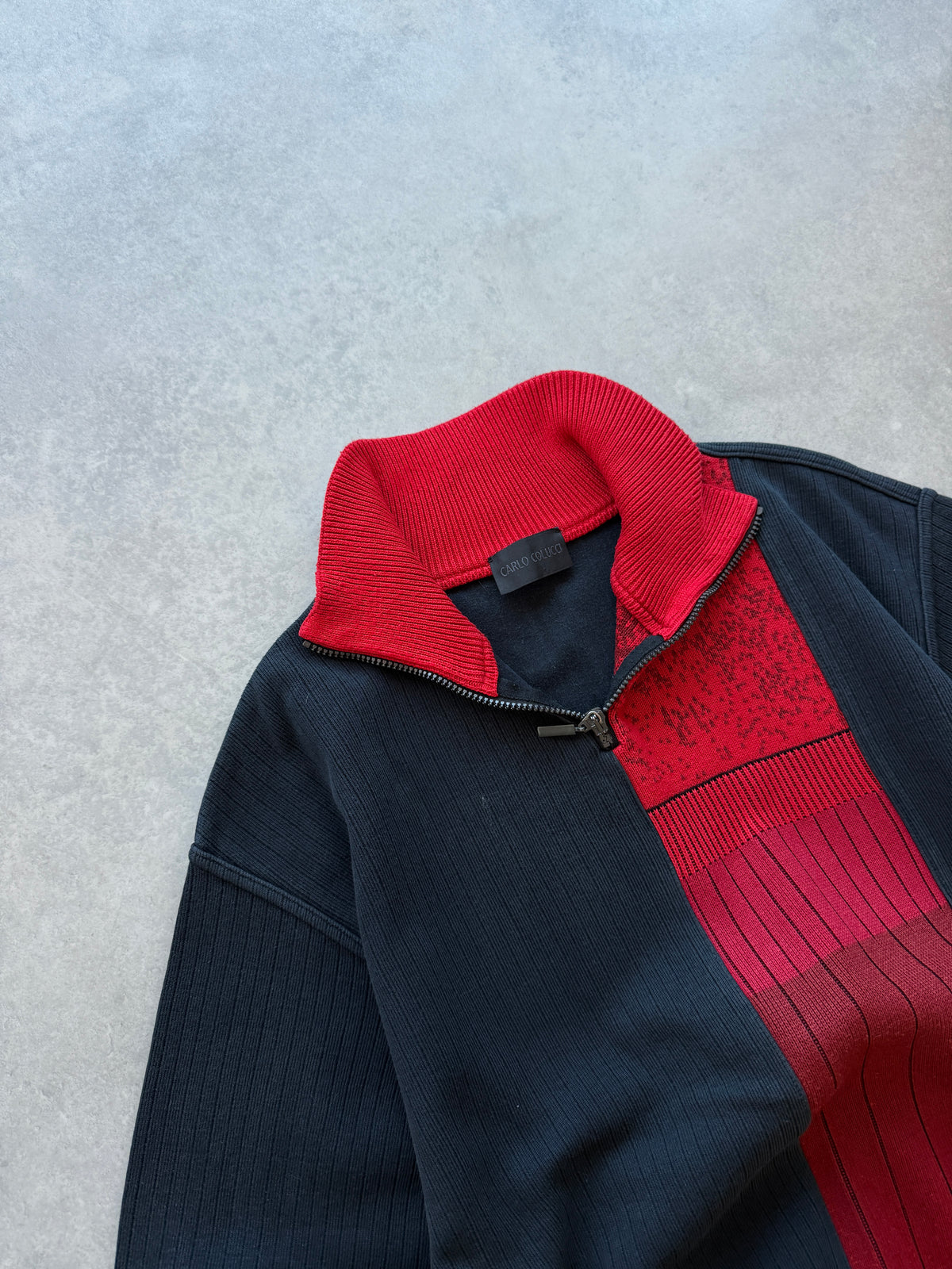 Carlo Colucci retro muški 1/4 zip džemper (L)