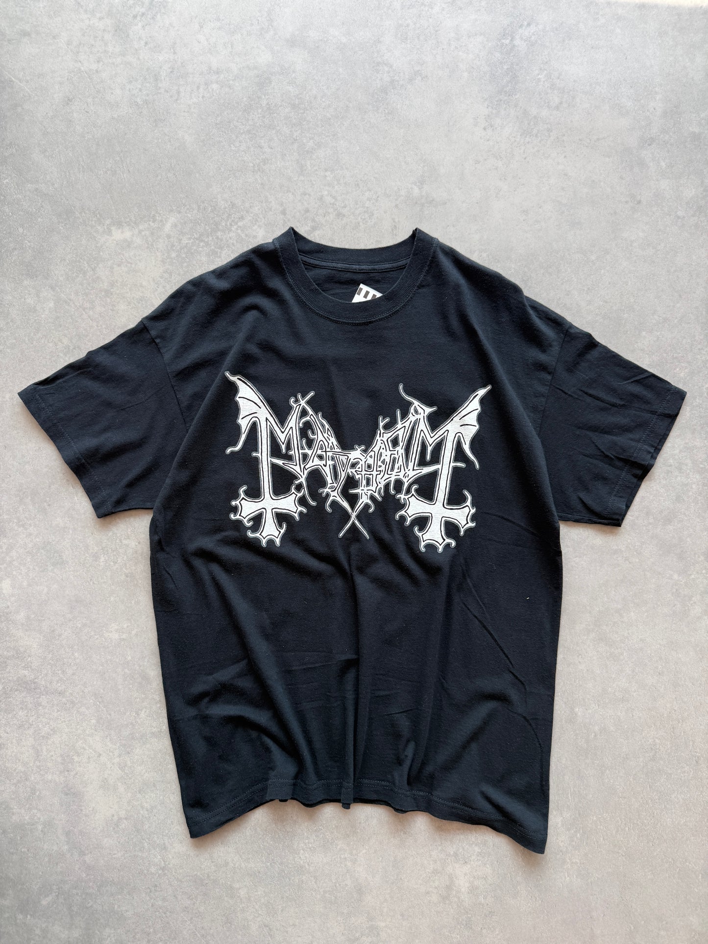 Mayhem retro double print muška crna bend majica (L)