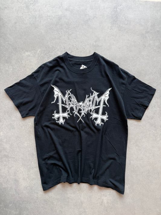 Mayhem retro double print muška crna bend majica (L)