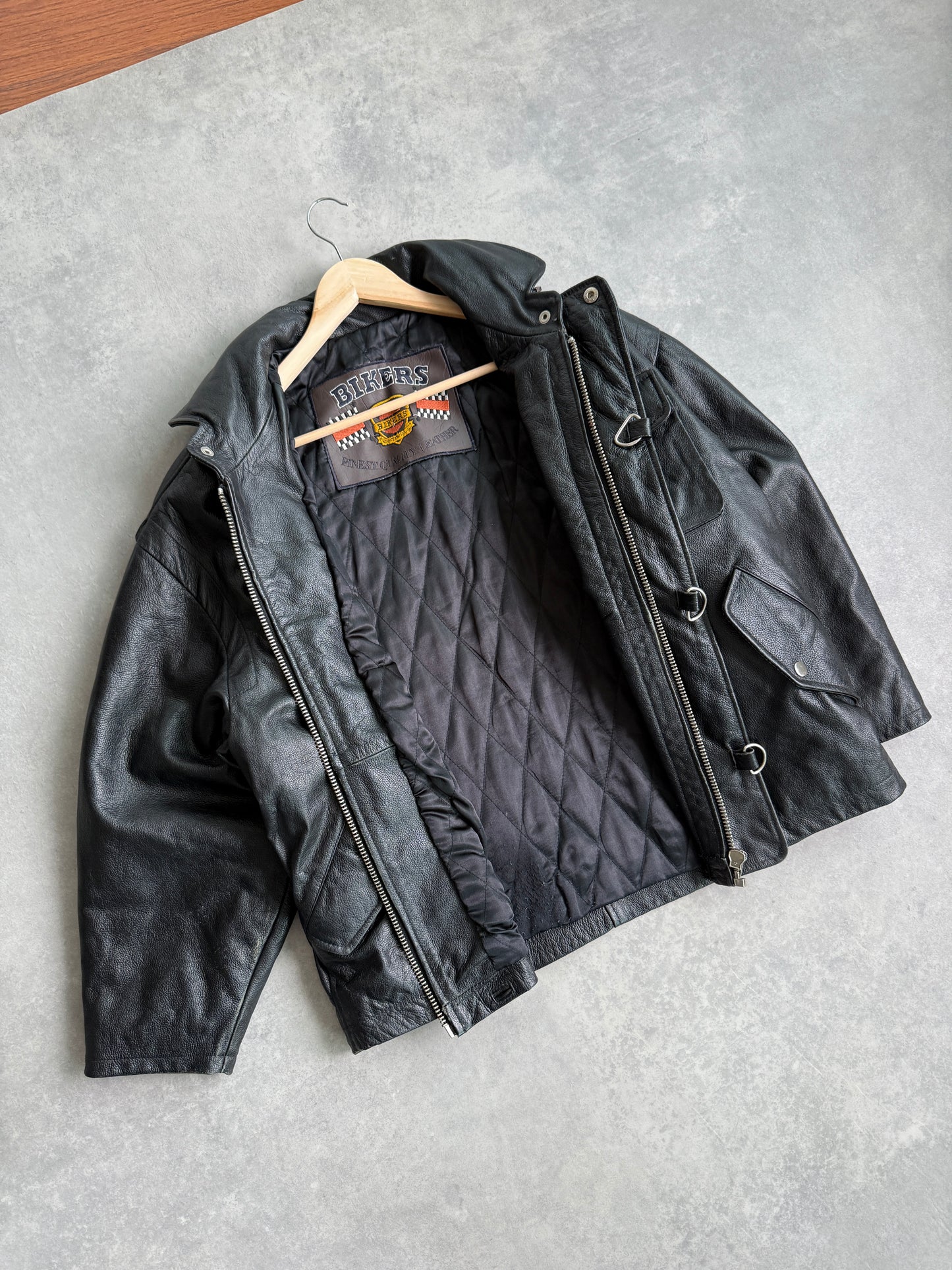 Unbranded vintage muška kožna bajker jakna (M)