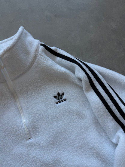 Adidas ženska bijela fleece dukserica (S)