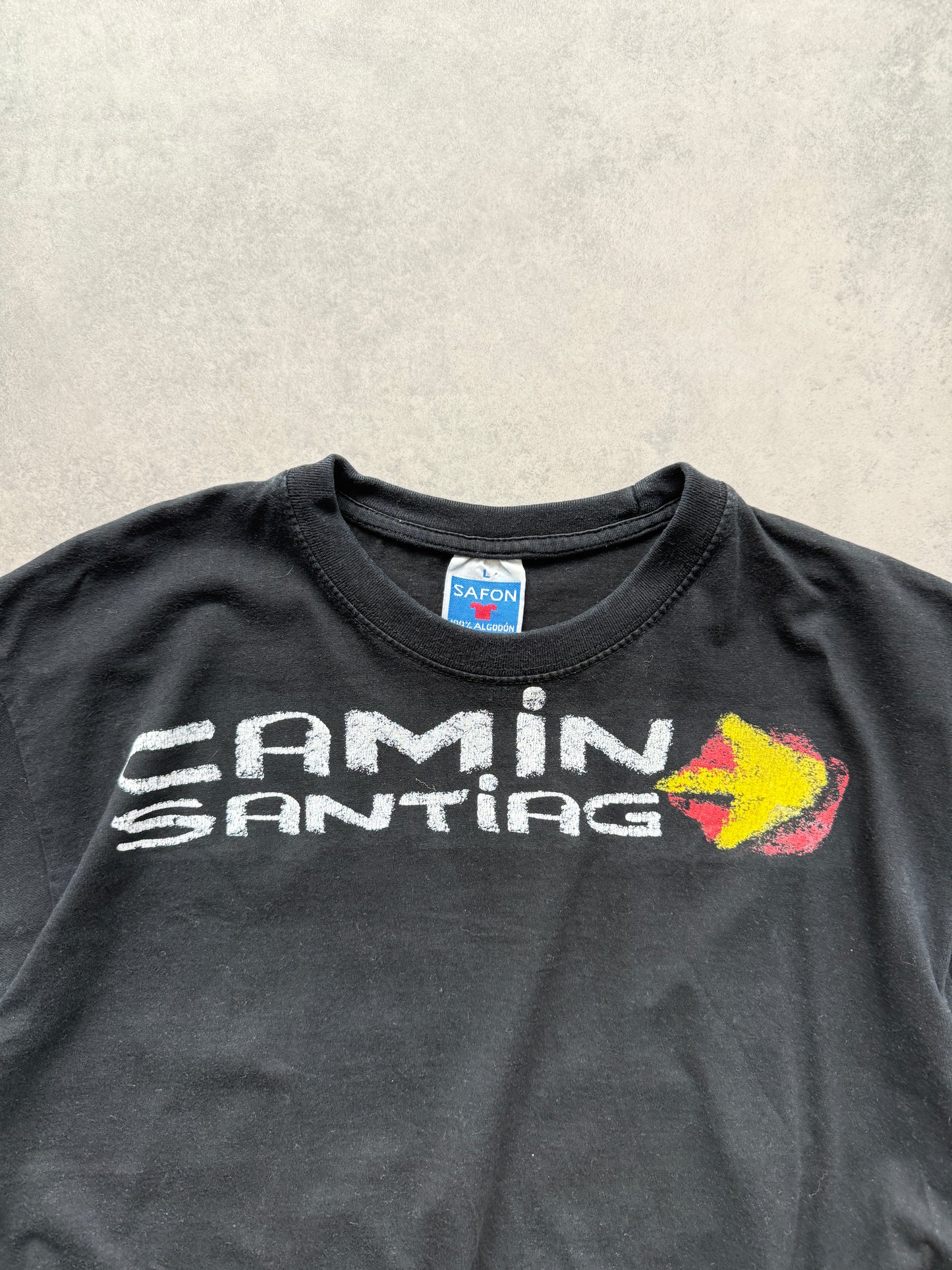 Camin Santiag retro muška crna majica (L)