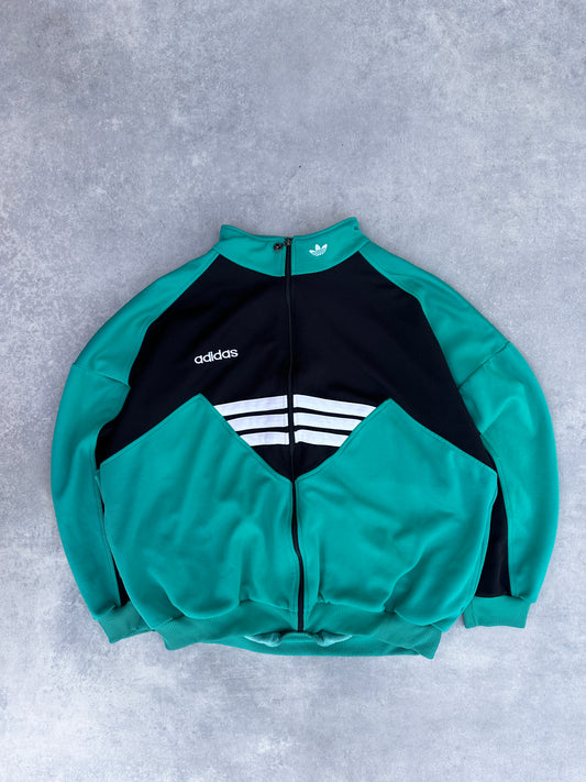 Adidas zelena 90s vintage muška dukserica (XXL)