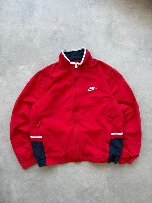 Nike 2000s muška šuškava crvena dukserica (S)