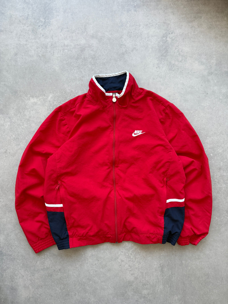 Nike 2000s muška šuškava crvena dukserica (S)